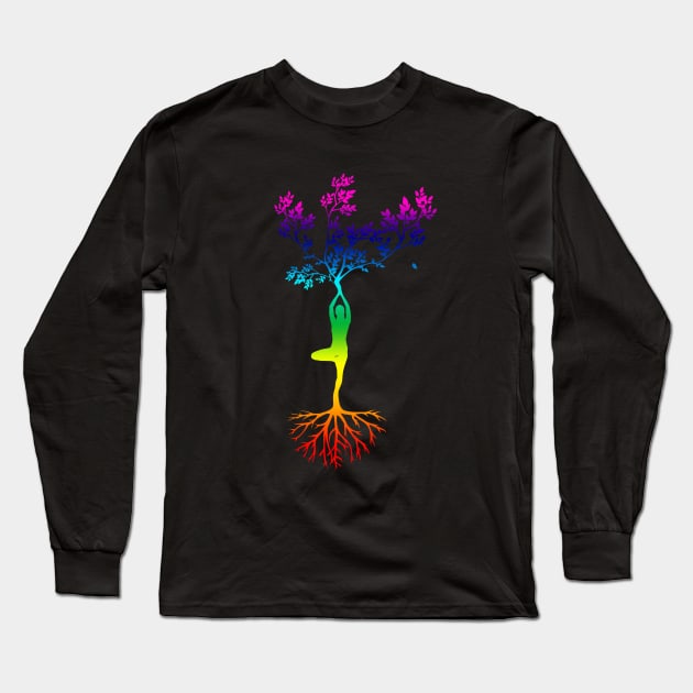 Yoga spiritual chakra tree of life spirituel magic Long Sleeve T-Shirt by spiritual